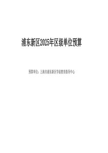 浦东新区学前教育指导中心2025年区级单位预算.pdf